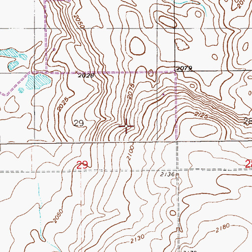 Topographic Map of 32N59E29A___01 Well, MT
