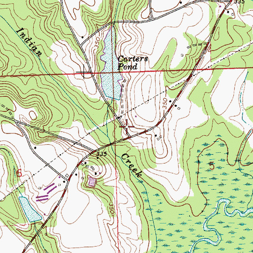Topographic Map of Williams Cemetery, AL