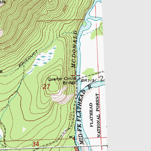 Topographic Map of 32N19W27ADCD01 Well, MT