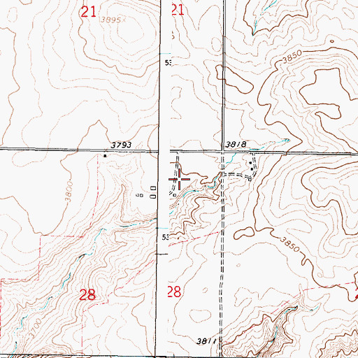 Topographic Map of 32N04W28AA__01 Well, MT