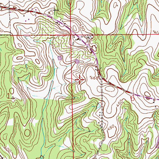 Topographic Map of Williams Cemetery, AL