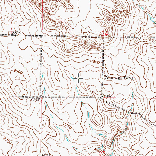 Topographic Map of 20N45E11BADC01 Well, MT