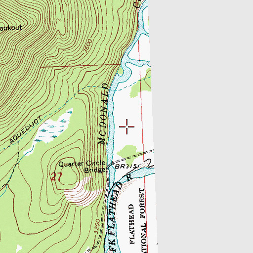 Topographic Map of 32N19W27ADAD01 Well, MT