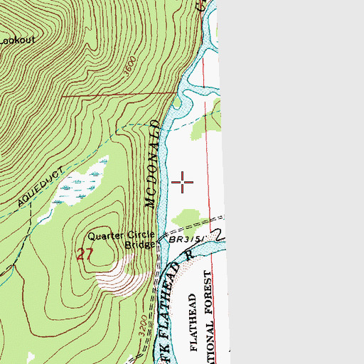 Topographic Map of 32N19W27ADAA01 Well, MT