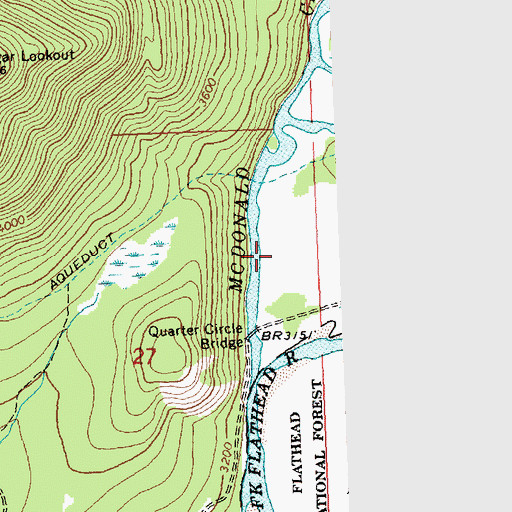 Topographic Map of 32N19W27ADAB01 Well, MT