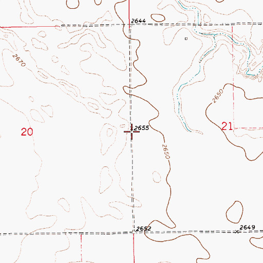 Topographic Map of 32N14E04CCBC01 Well, MT