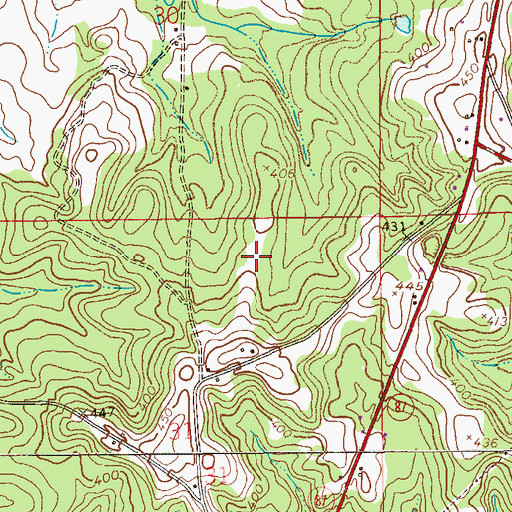 Topographic Map of Wilson Cemetery, AL