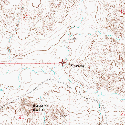 Topographic Map of 32N50E21AAAA01 Spring, MT