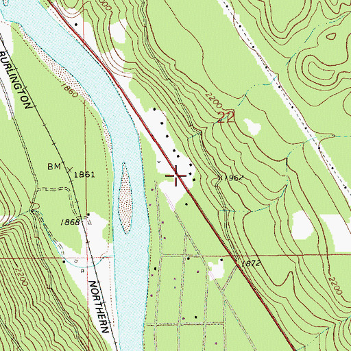 Topographic Map of 32N34W22CABD01 Well, MT