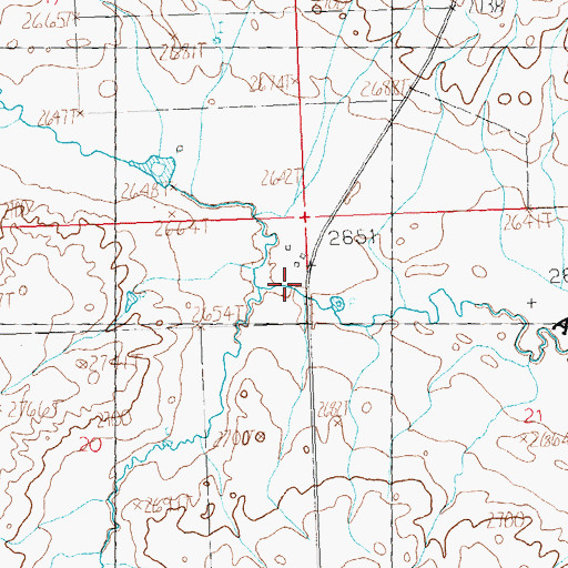 Topographic Map of 32N28E20AAA_01 Well, MT