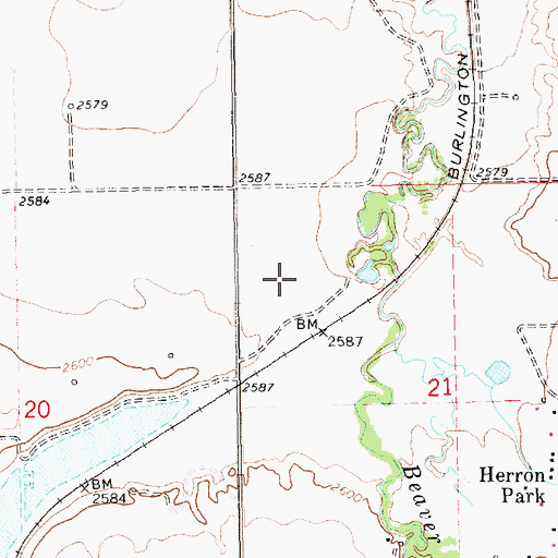 Topographic Map of 32N15E21BB__01 Well, MT