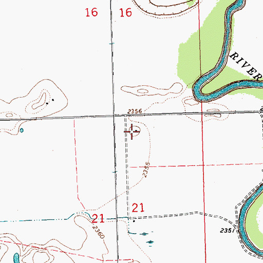 Topographic Map of 32N22E21ABA_01 Well, MT