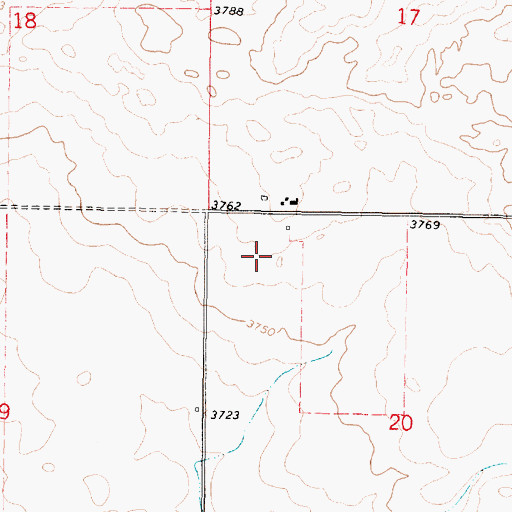 Topographic Map of 32N04W20BB__01 Well, MT