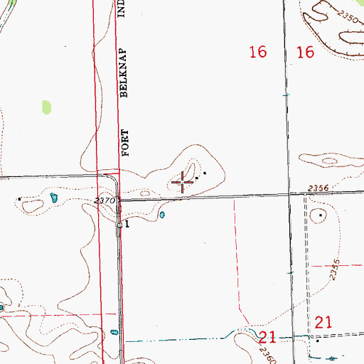 Topographic Map of 32N22E16CCD_01 Well, MT