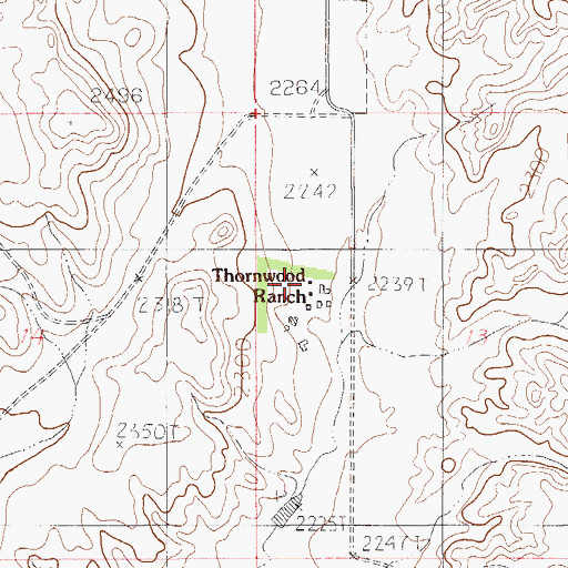 Topographic Map of 32N53E13BCCA01 Well, MT