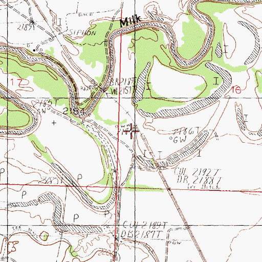 Topographic Map of 32N33E17DAD_01 Well, MT