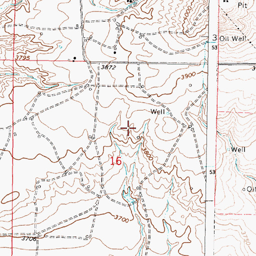 Topographic Map of 32N05W16AACC01 Well, MT