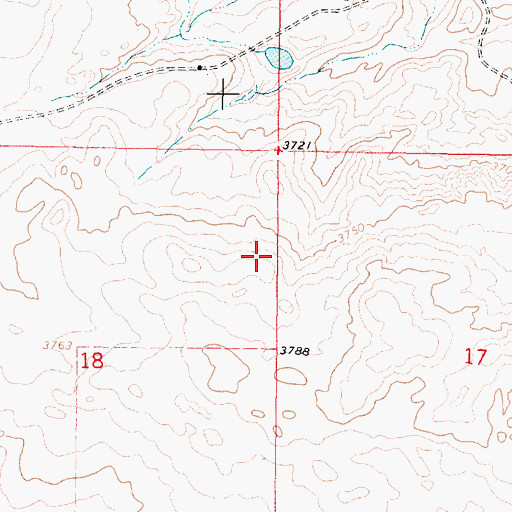 Topographic Map of 32N04W18ADAA01 Well, MT
