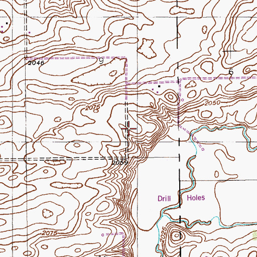 Topographic Map of 32N59E09DDBC01 Well, MT