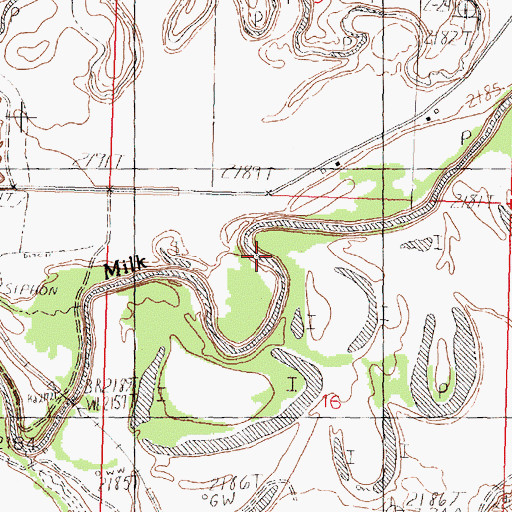 Topographic Map of 32N33E16BA__01 Well, MT