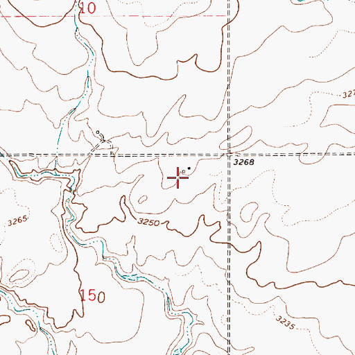 Topographic Map of 32N05E15AABD01 Well, MT