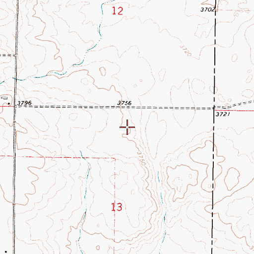 Topographic Map of 32N05W13AB__01 Well, MT
