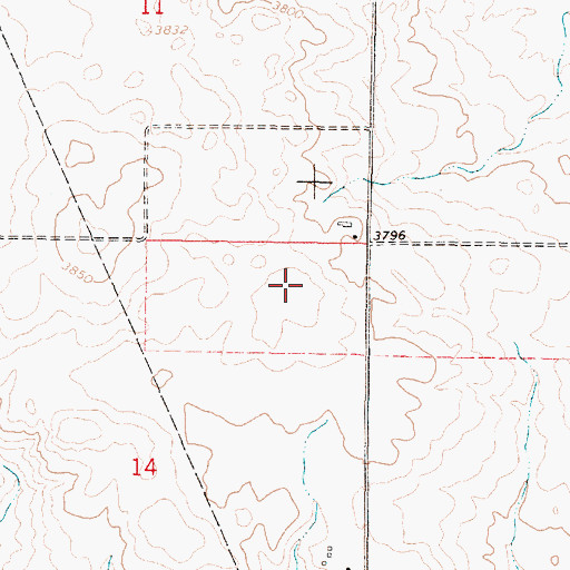 Topographic Map of 32N05W14AA__01 Well, MT