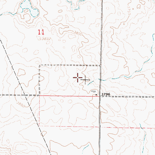 Topographic Map of 32N05W11DD__01 Well, MT