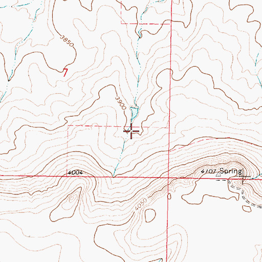Topographic Map of 32N06W07DDBA01 Spring, MT