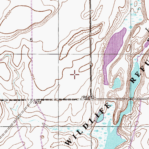 Topographic Map of 32N58E05DDAB01 Well, MT