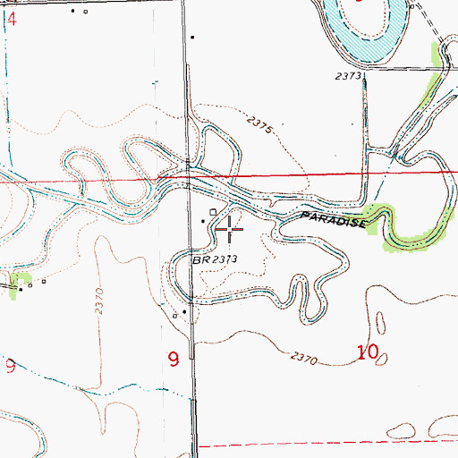 Topographic Map of 32N21E10BBDB01 Well, MT