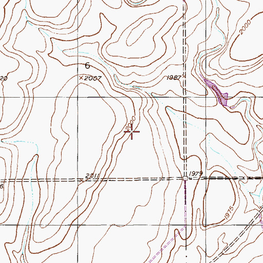 Topographic Map of 32N58E06DCAA01 Well, MT