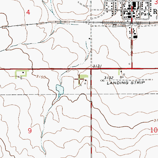 Topographic Map of 32N09E09AADB01 Well, MT