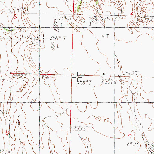 Topographic Map of 32N37E09BB__01 Well, MT