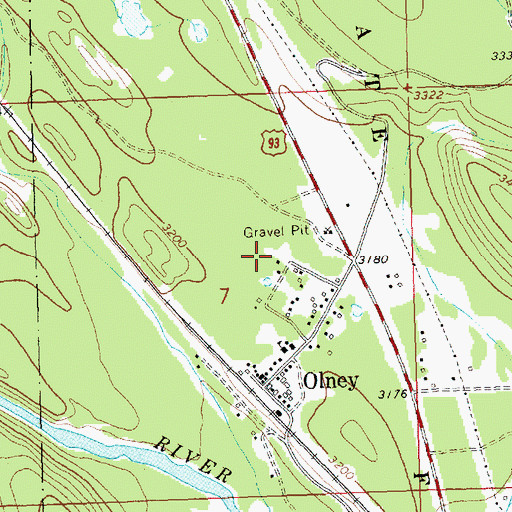 Topographic Map of 32N23W07AC__01 Well, MT