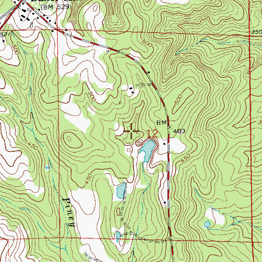 Topographic Map of Belcher Number 1 Mine, AL