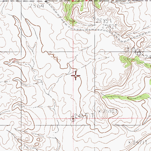 Topographic Map of 32N53E02CBCB01 Well, MT