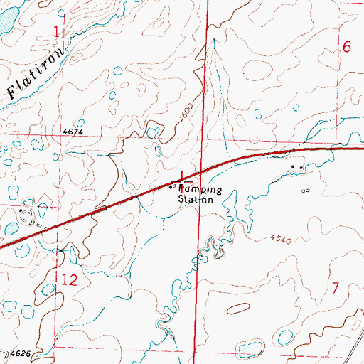 Topographic Map of 32N12W12AADA01 Well, MT