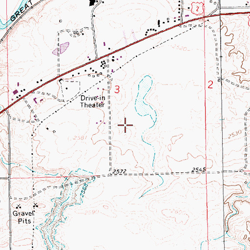 Topographic Map of 32N16E04DDBA01 Well, MT