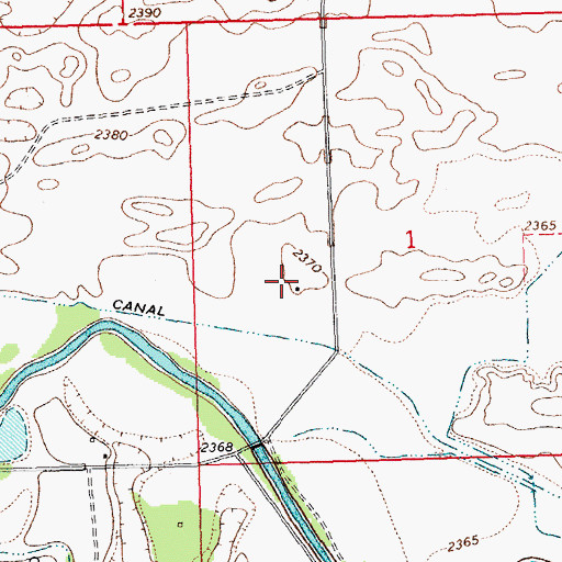 Topographic Map of 32N21E01CBAD01 Well, MT