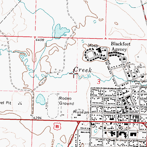 Topographic Map of 32N11W03CAAC01 Well, MT