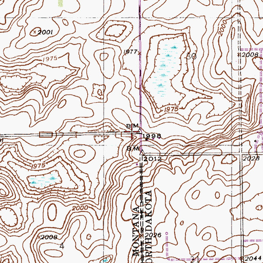 Topographic Map of 33N58E36DDDD01 Well, MT