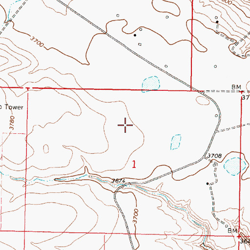 Topographic Map of 32N06W01AC__01 Well, MT