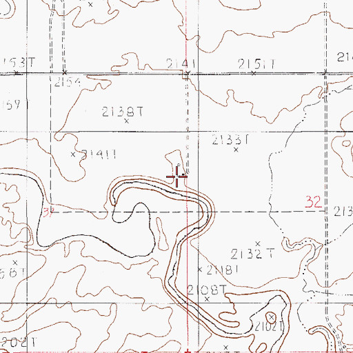 Topographic Map of 33N54E31ADAD01 Well, MT