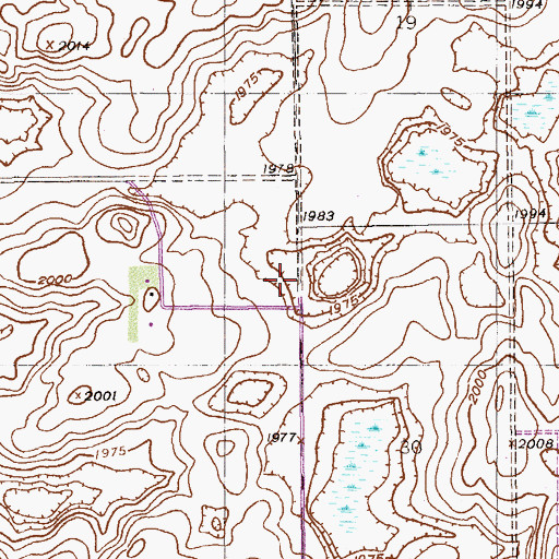 Topographic Map of 33N58E36AADD01 Well, MT