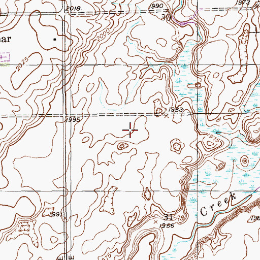 Topographic Map of 33N58E29ADCA01 Well, MT