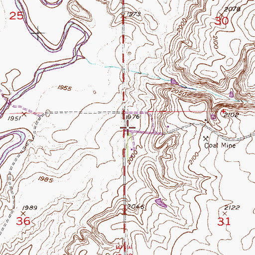 Topographic Map of 33N56E31BBBC01 Well, MT
