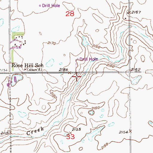 Topographic Map of 33N56E33ABAB01 Well, MT