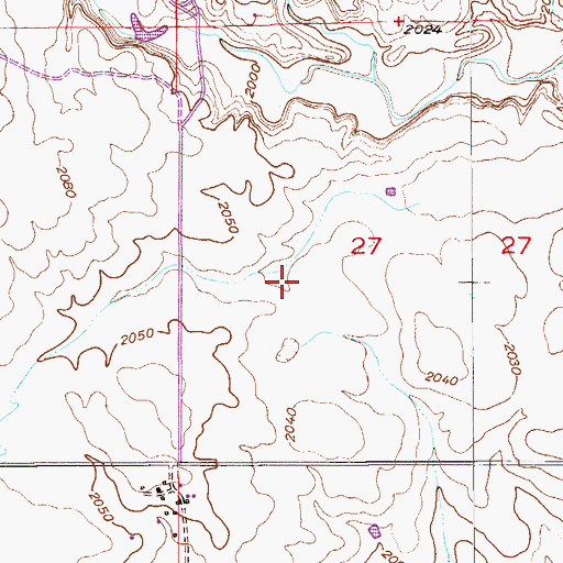 Topographic Map of 33N56E28DAAD01 Well, MT