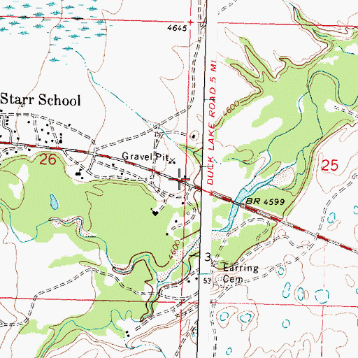 Topographic Map of 33N12W25CBBC01 Spring, MT